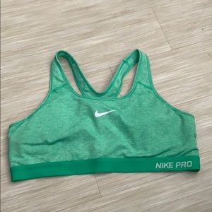 Green Nike Padded Sports Bra